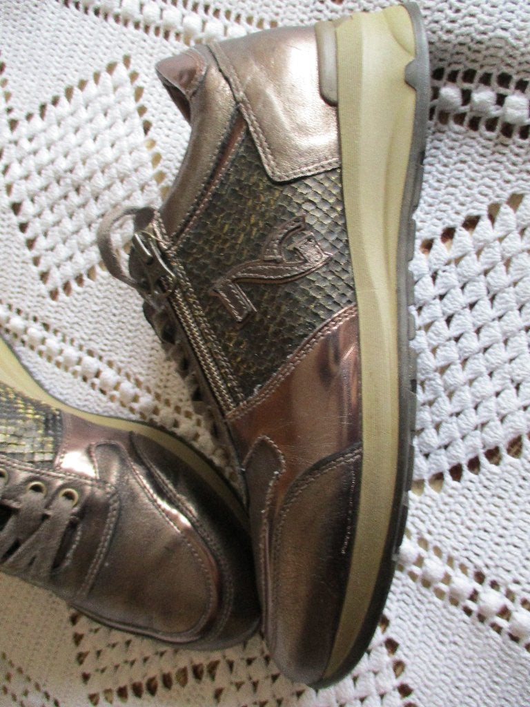 Sneakers Brons/groen Nero Giardini maat 38, Overige kleuren, Ophalen of Verzenden, Zo goed als nieuw, Sneakers