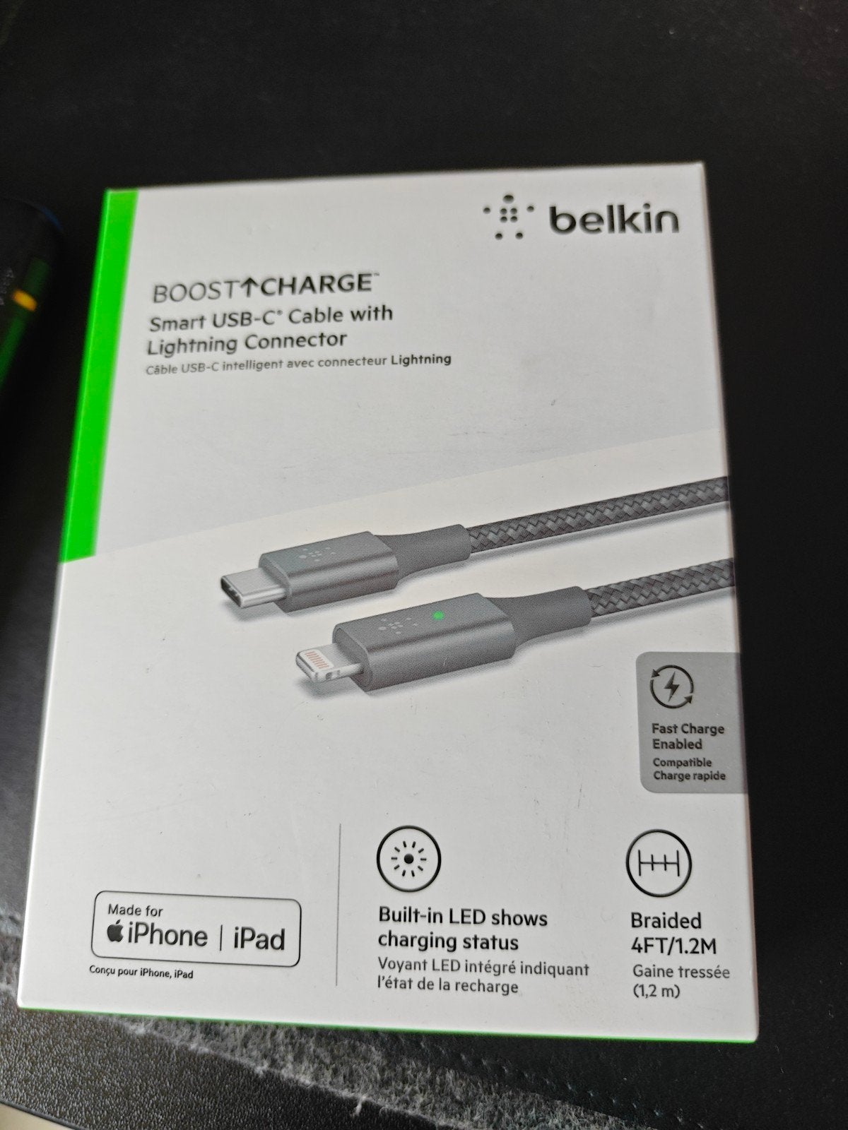 Belkin Smart LED USB-C to Lightning, Télécoms, Téléphonie mobile | Chargeurs pour téléphone, Neuf, Enlèvement ou Envoi, USB-C