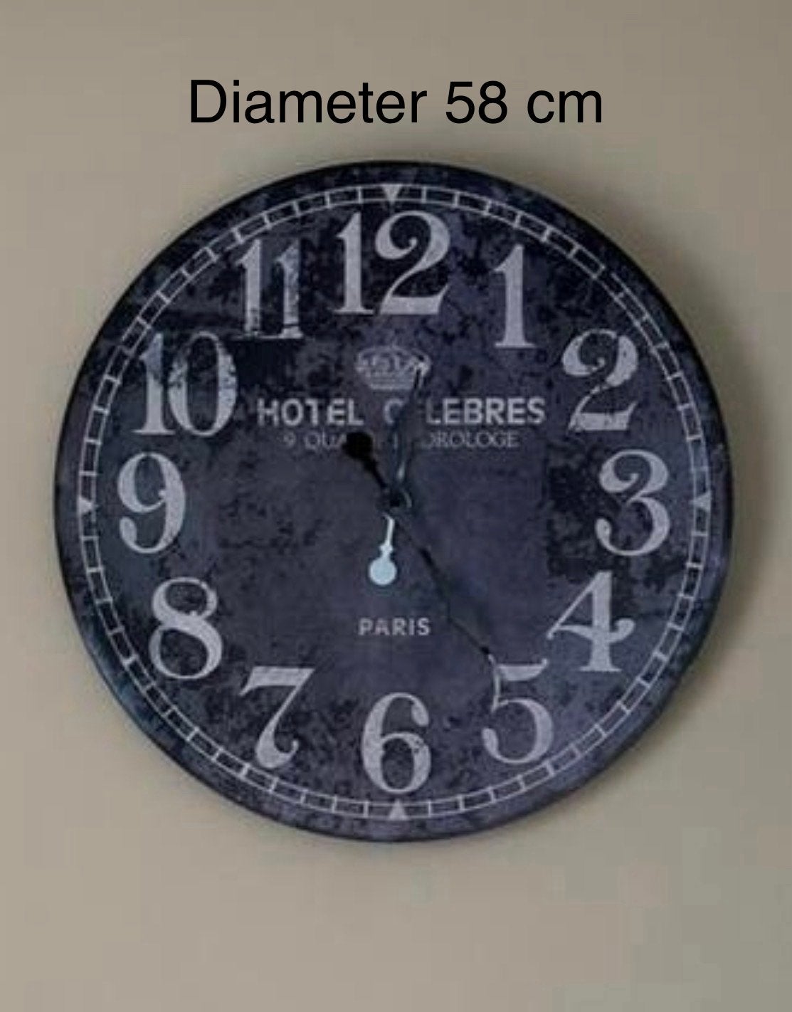 Wandklok (diameter 58 cm), Enlèvement, Comme neuf, Horloge murale