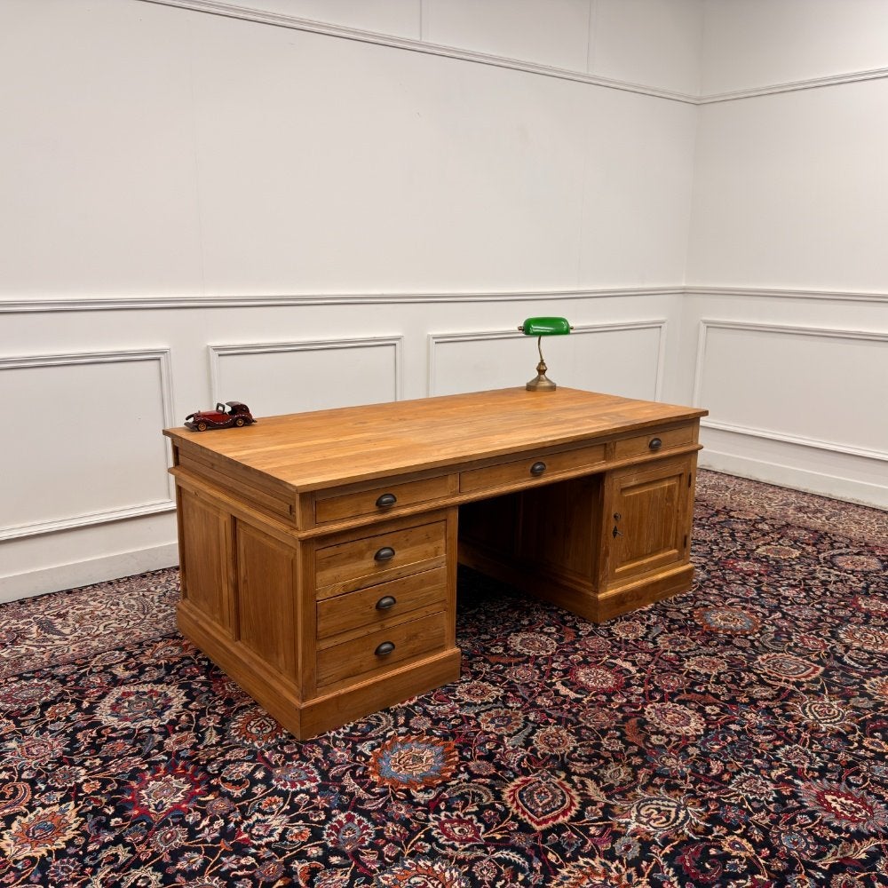 Groot Klassiek Engels Bureau met Achterschot, Ophalen of Verzenden