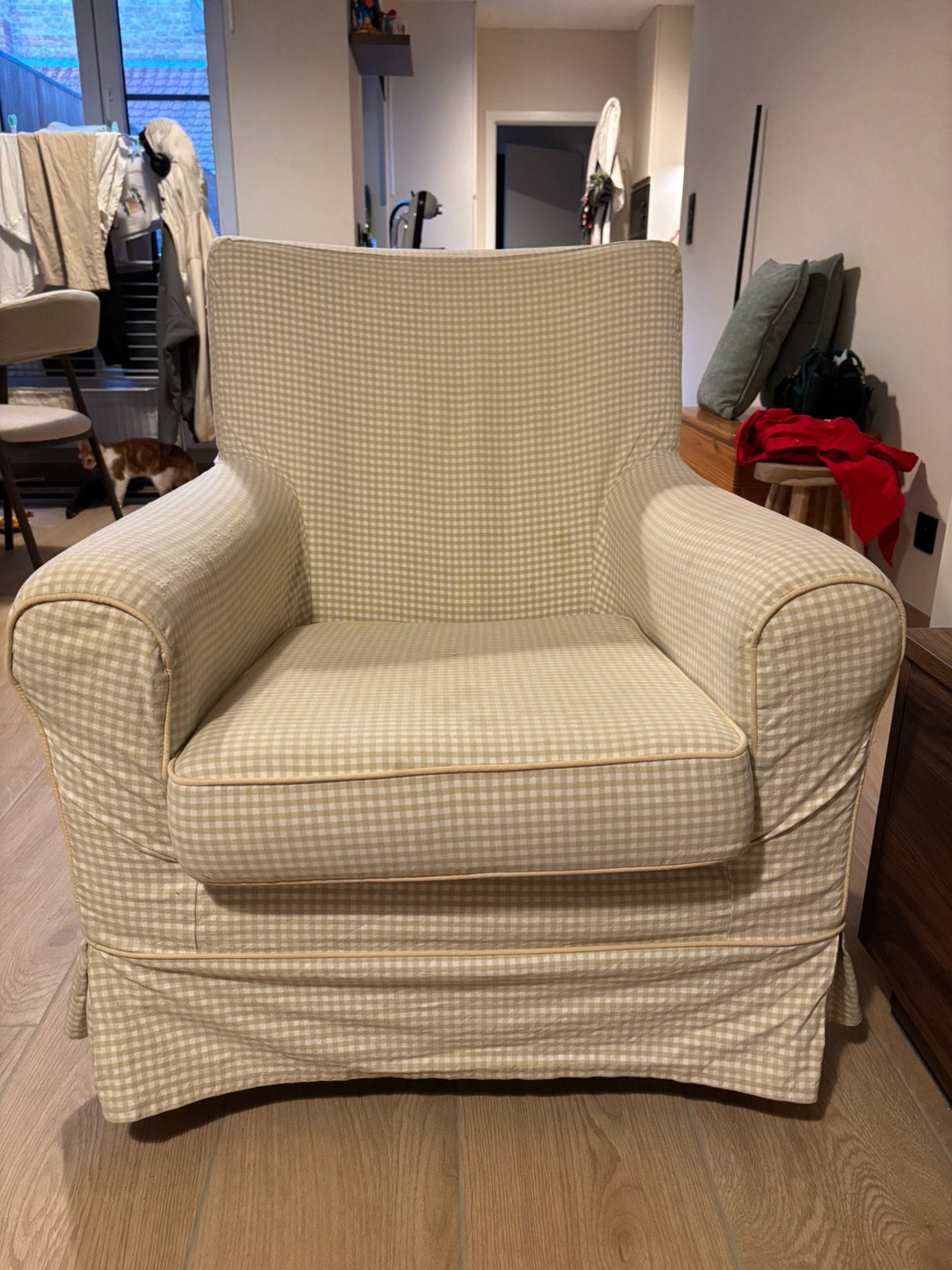 Ikea zetel beige, Enlèvement, Utilisé, Une personne