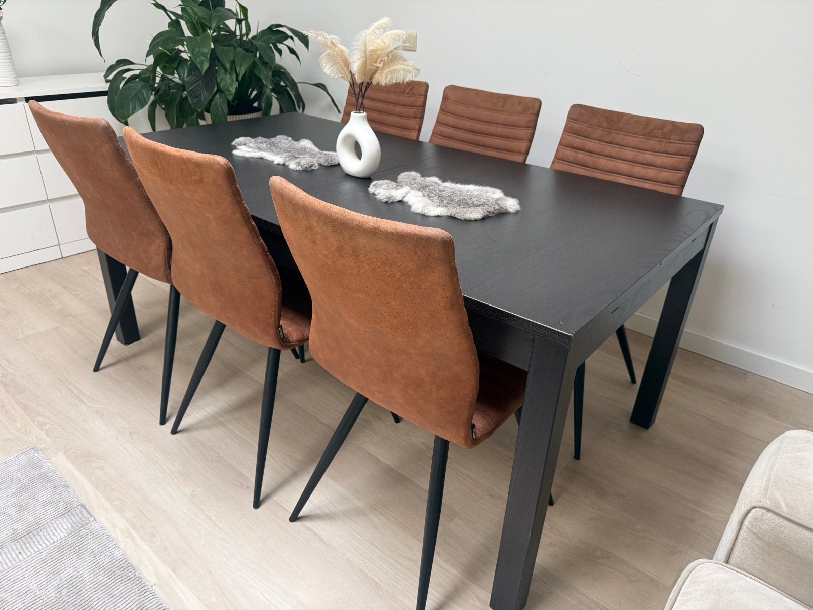 Eettafel met 6 stoelen, Ophalen, Zo goed als nieuw