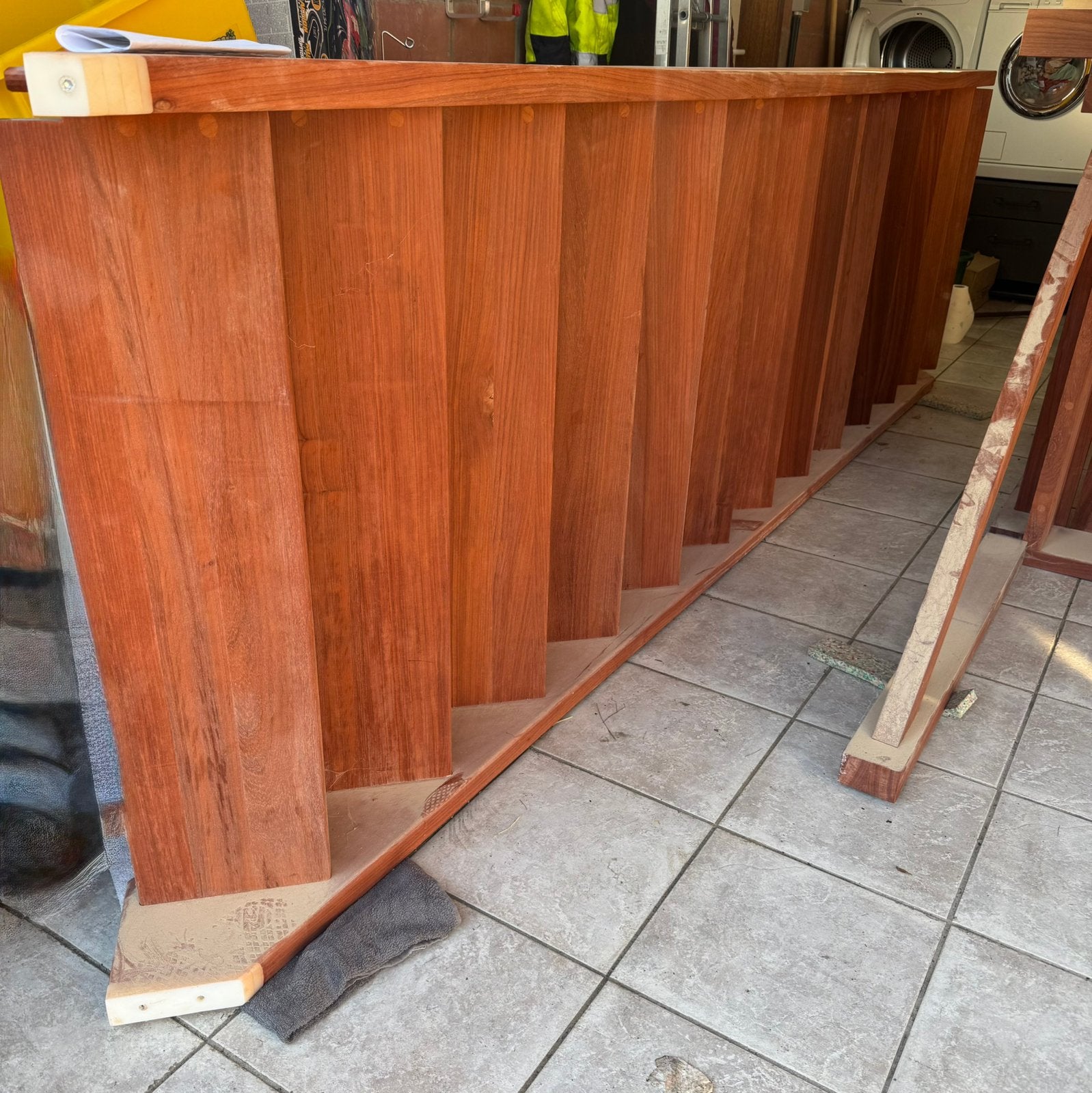 Houten buitentrap padoek, Doe-het-zelf en Bouw, Ophalen, Zo goed als nieuw, Trap