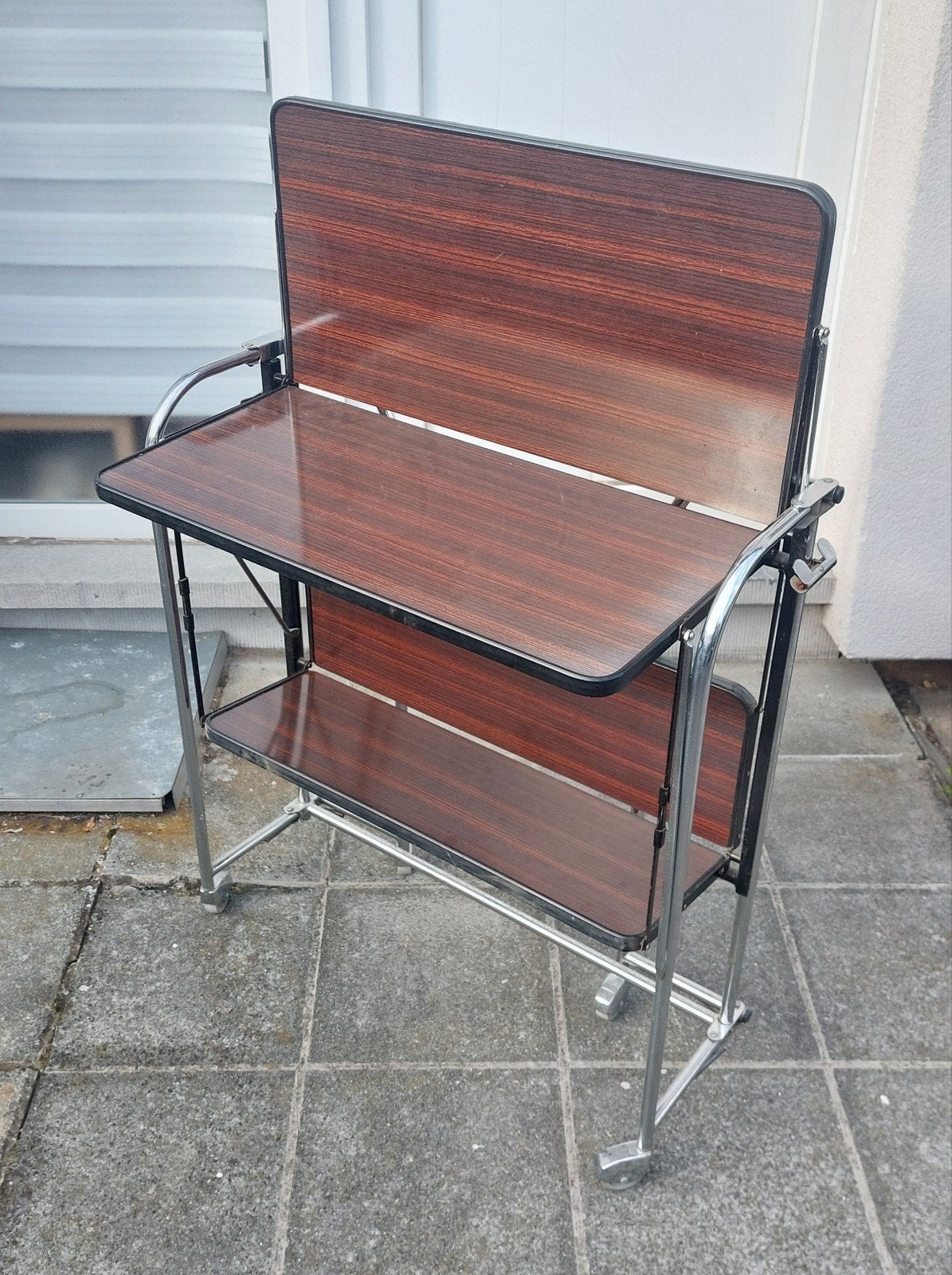 Vintage Formica dressoir in chroom, Ophalen, Gebruikt