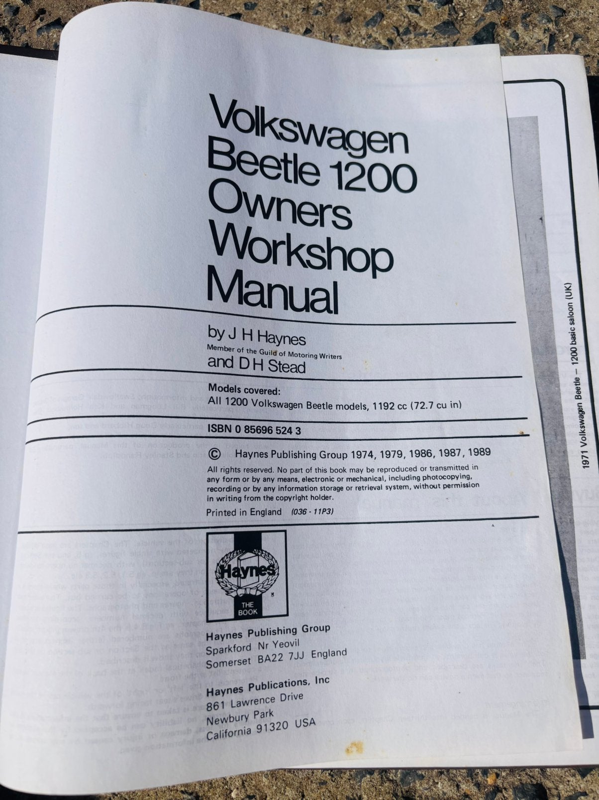Manuel d'atelier  de la Volkswagen Beetle 1200, Enlèvement ou Envoi