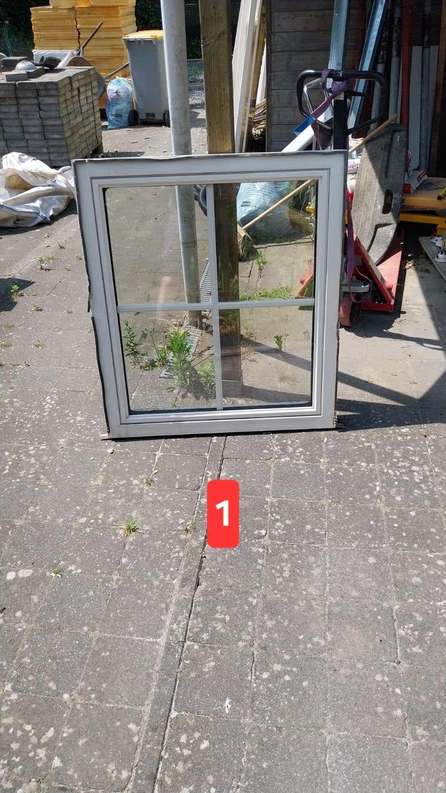 2 landelijke aluminium ramen ook apart te koop, Bricolage & Construction, Enlèvement, Aluminium