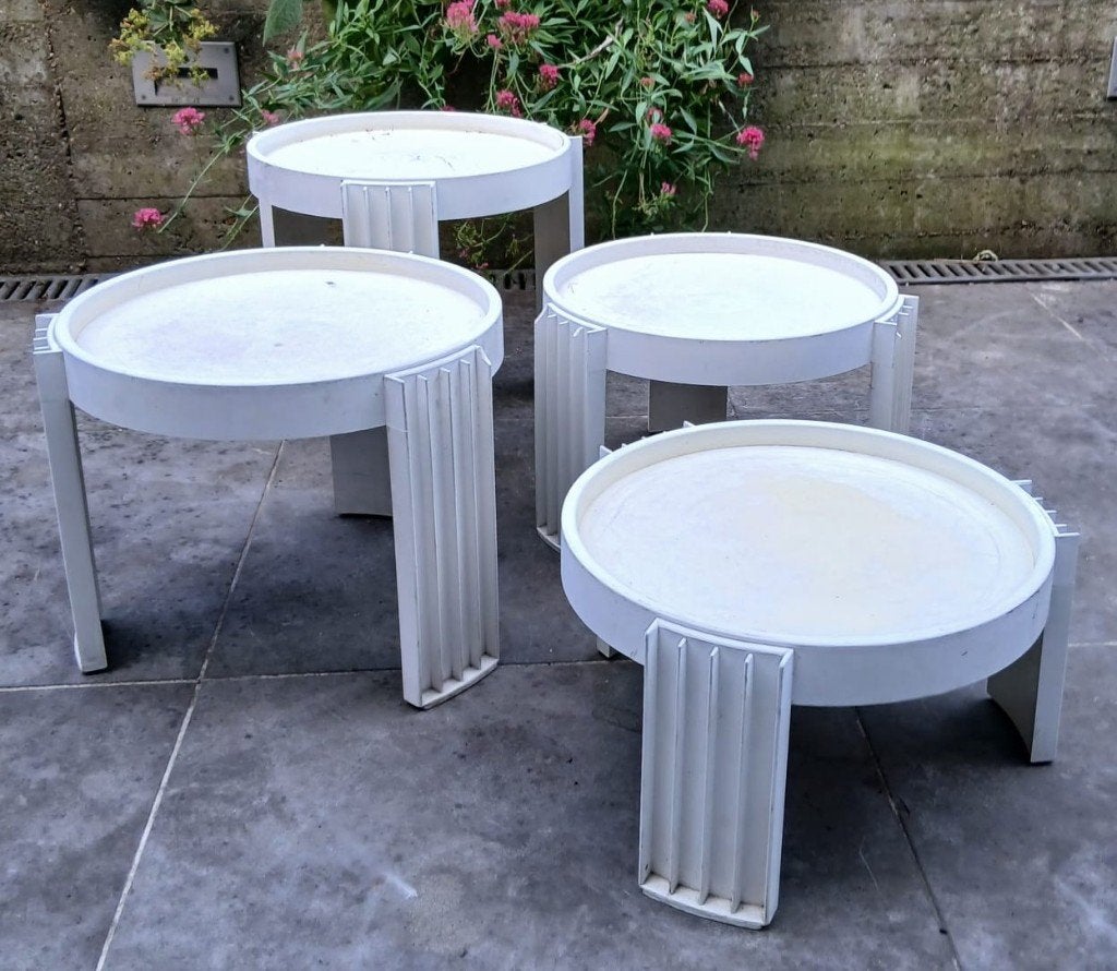 Originele Cassina Maremma _ Frattini  set van 4 bijzettafels, Ophalen