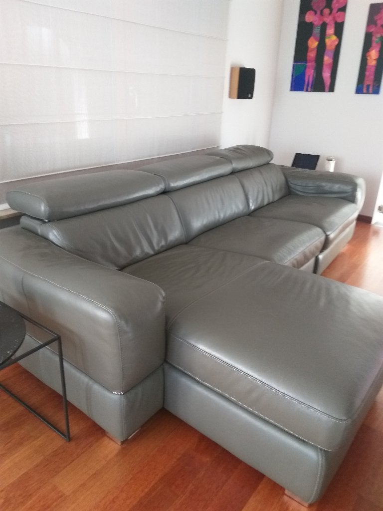 Canapé en cuir, Trois personnes, 100 à 125 cm, 250 à 300 cm, Banc droit