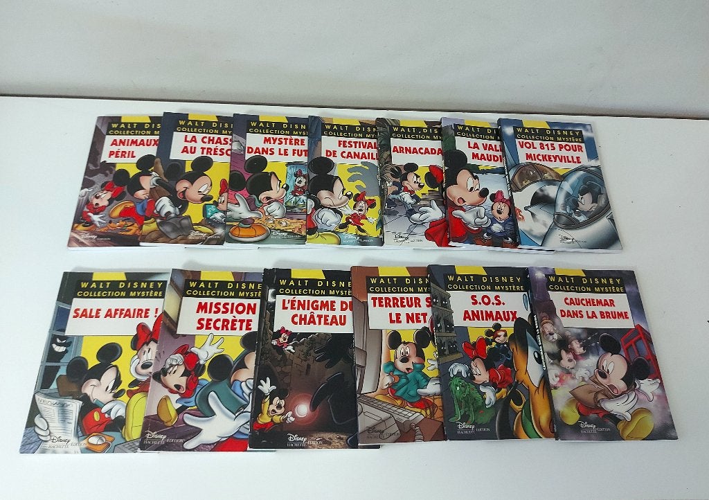 Disney 13 boeken van klein formaat, Verzamelen, Ophalen of Verzenden, Mickey Mouse, Gebruikt, Papier, Kaart of Schrift