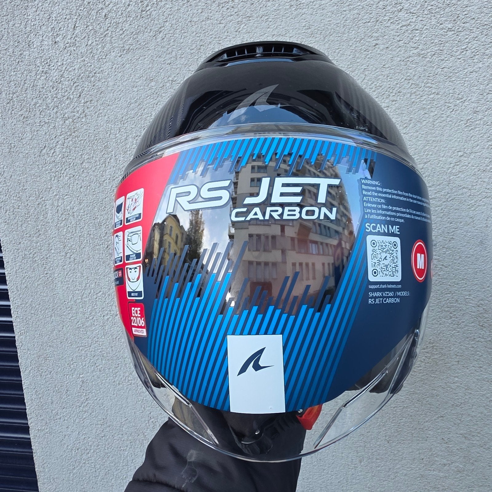 casque shark RS JET, Motos, Enlèvement ou Envoi, M, Shark
