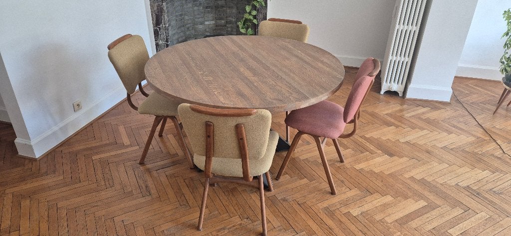 Ronde Eettafel, Huis en Inrichting, Tafels | Eettafels, Ophalen, 100 tot 150 cm, Zo goed als nieuw, Vier personen