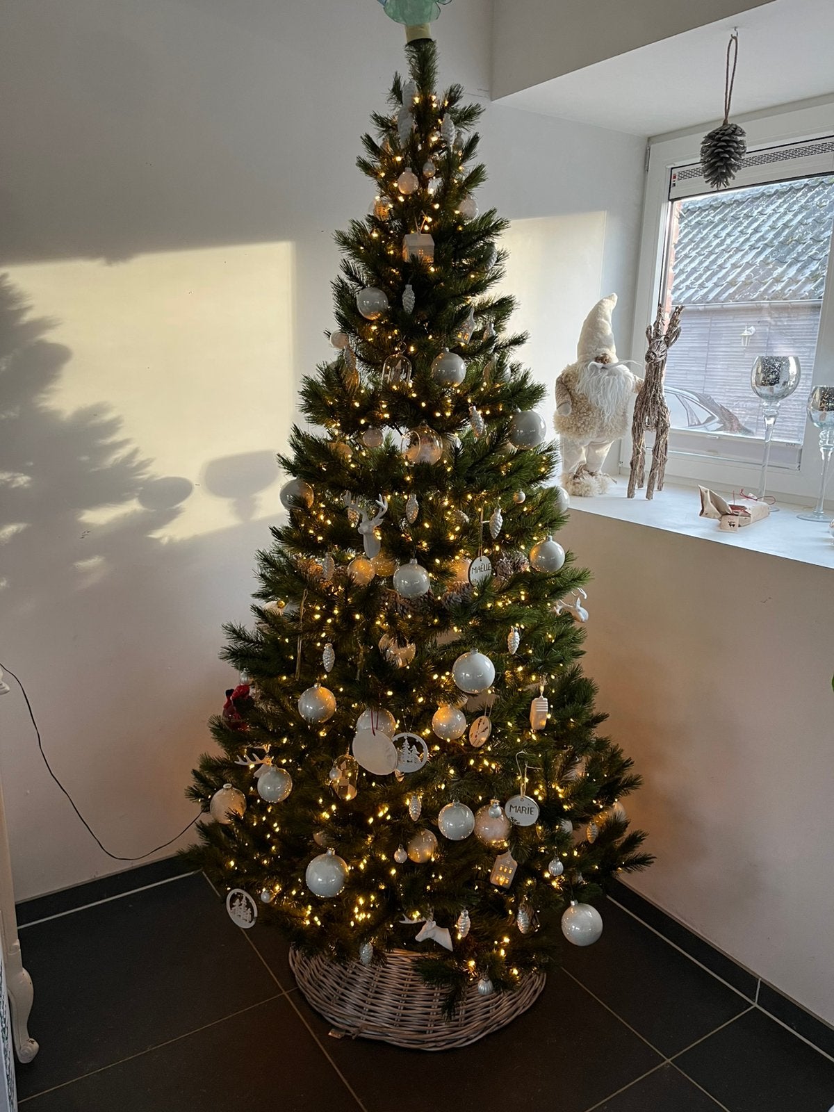 Kerstboom Triumph frosted green slim, Diversen, Ophalen, Zo goed als nieuw