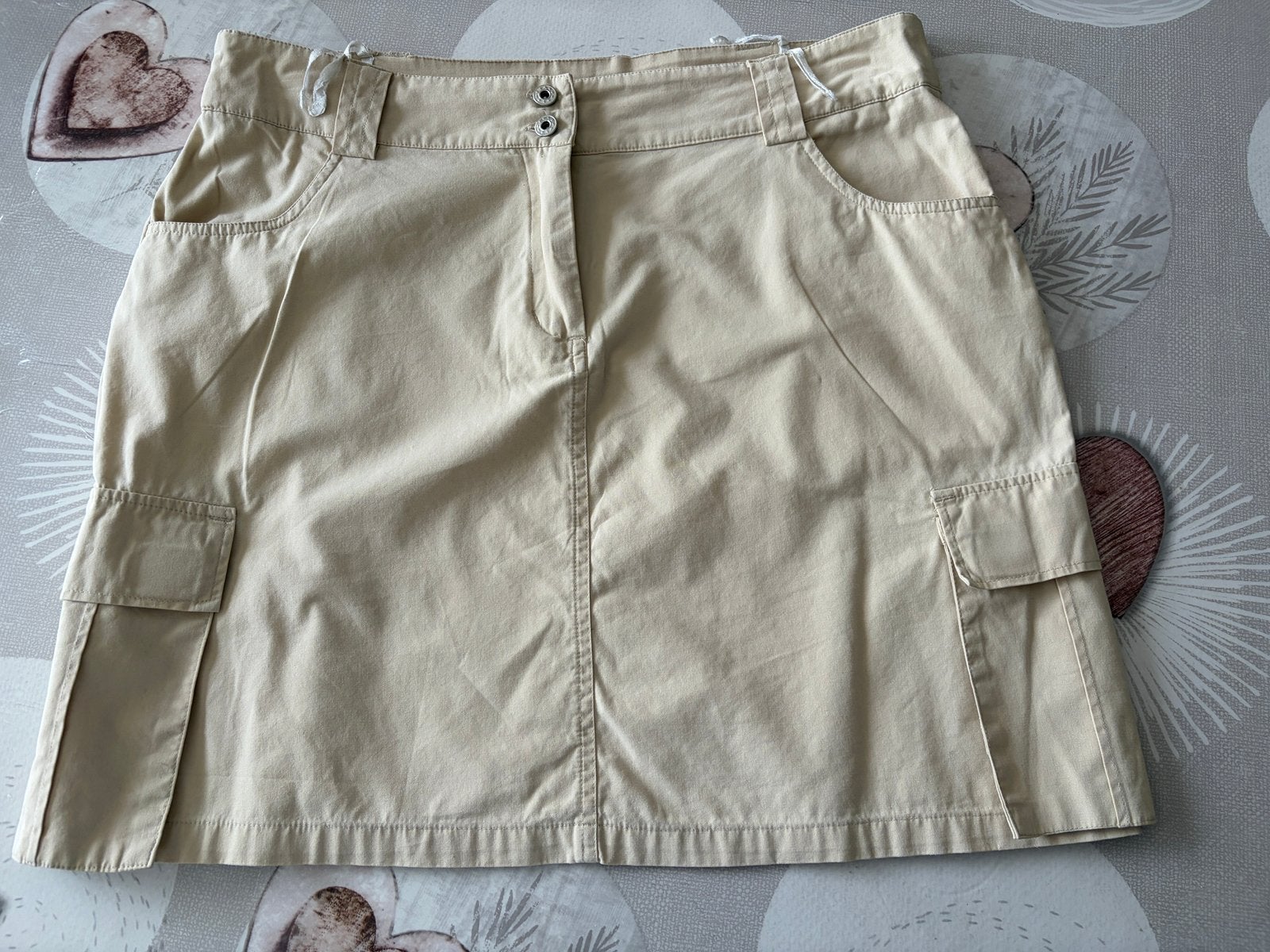 Jupe droite / style cargo couleur beige New View – Taille 44, Enlèvement ou Envoi, Comme neuf, Beige