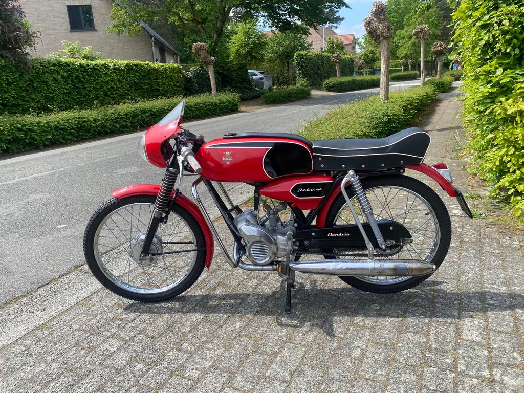 Flandria Record van 1966 - zeldzaam lange tank, Autres marques, 4 vitesses, 49 cm³, Classe B (45 km/h)