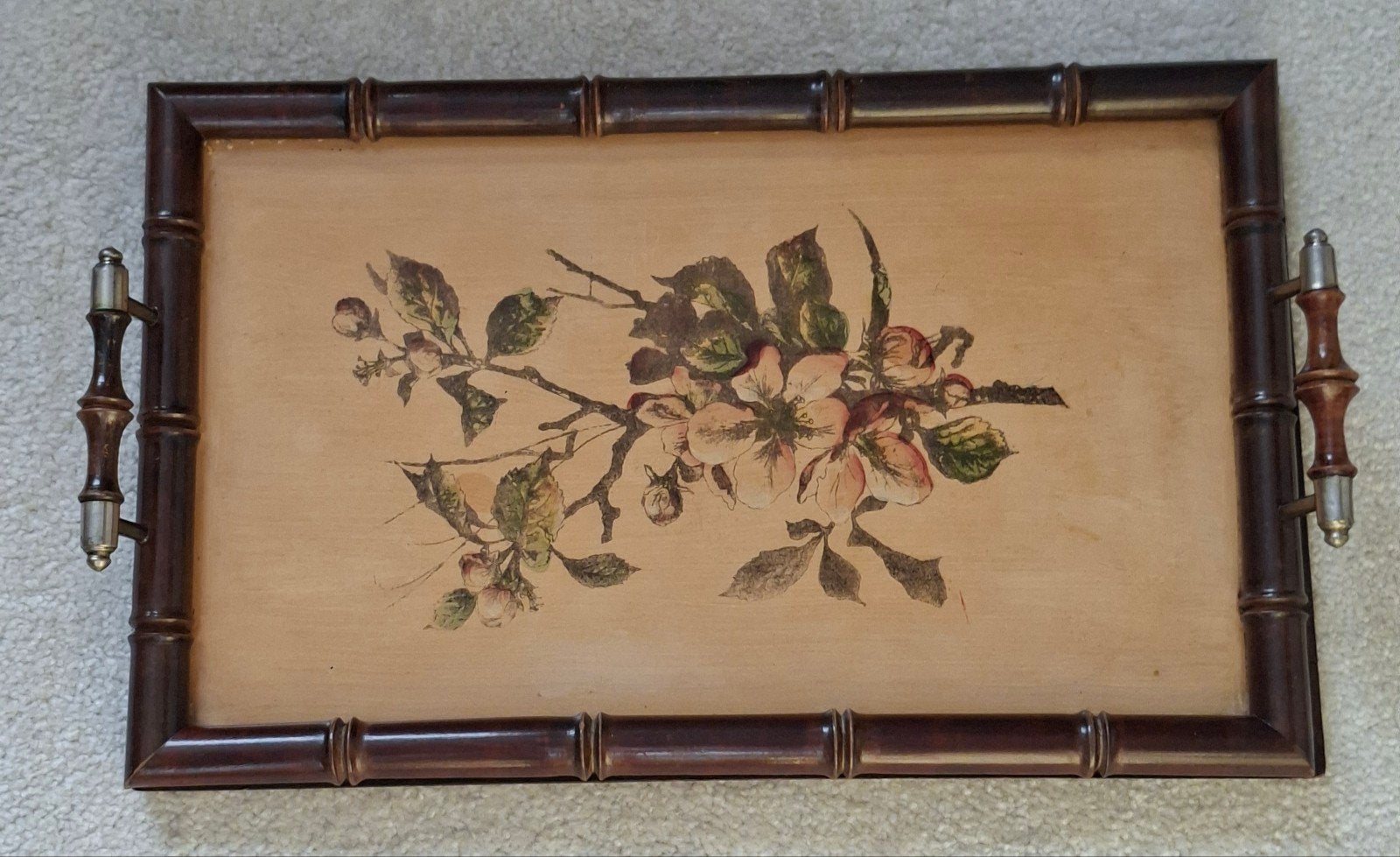 Plateau vintage en bois, Enlèvement