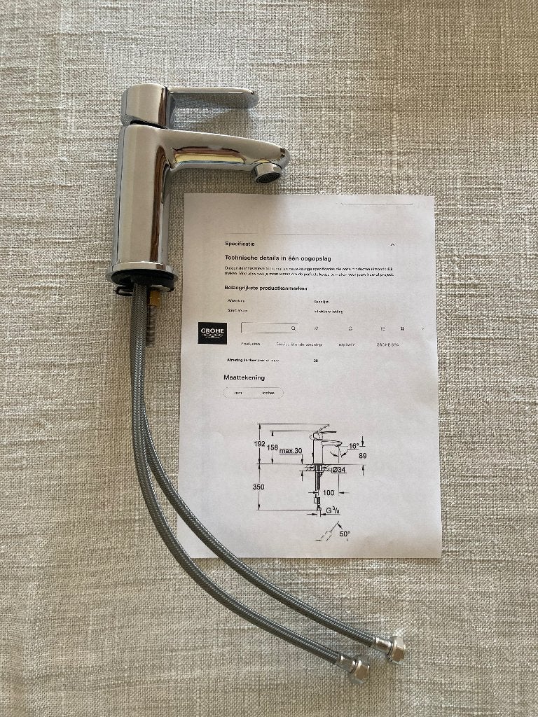 Mitigeur Grohe, Bricolage & Construction, Sanitaire, Enlèvement, Comme neuf, Chrome, Lavabo