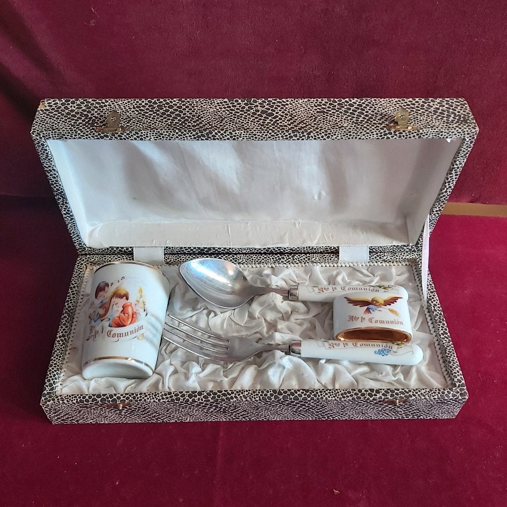 Heilige Communie ontbijtset herinnering, Antiek en Kunst, Ophalen of Verzenden