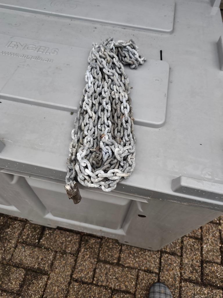Ankerketting met inox wartel, Watersport en Boten, Ophalen