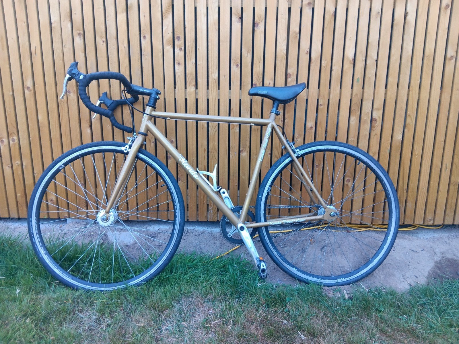 Retro gouden koersfiets, merk Ronda. Fixed gear., Ophalen, Gebruikt, Staal, 24 inch of meer