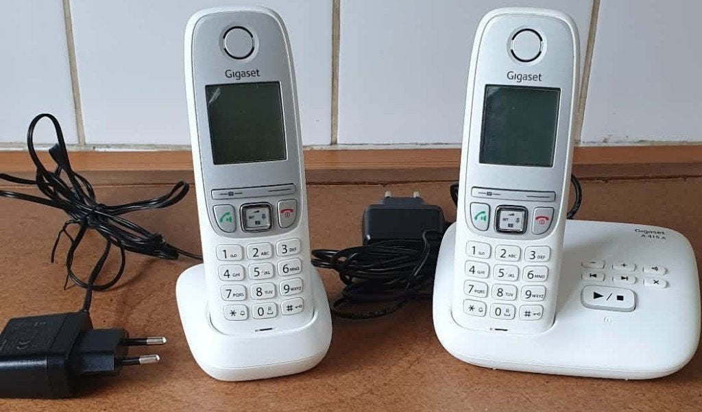 DUO-TELEFOONS „GIGASET A 415 DUO” MET ANTWOORDAPPARAAT, Telecommunicatie, Ophalen, Zo goed als nieuw, 2 handsets
