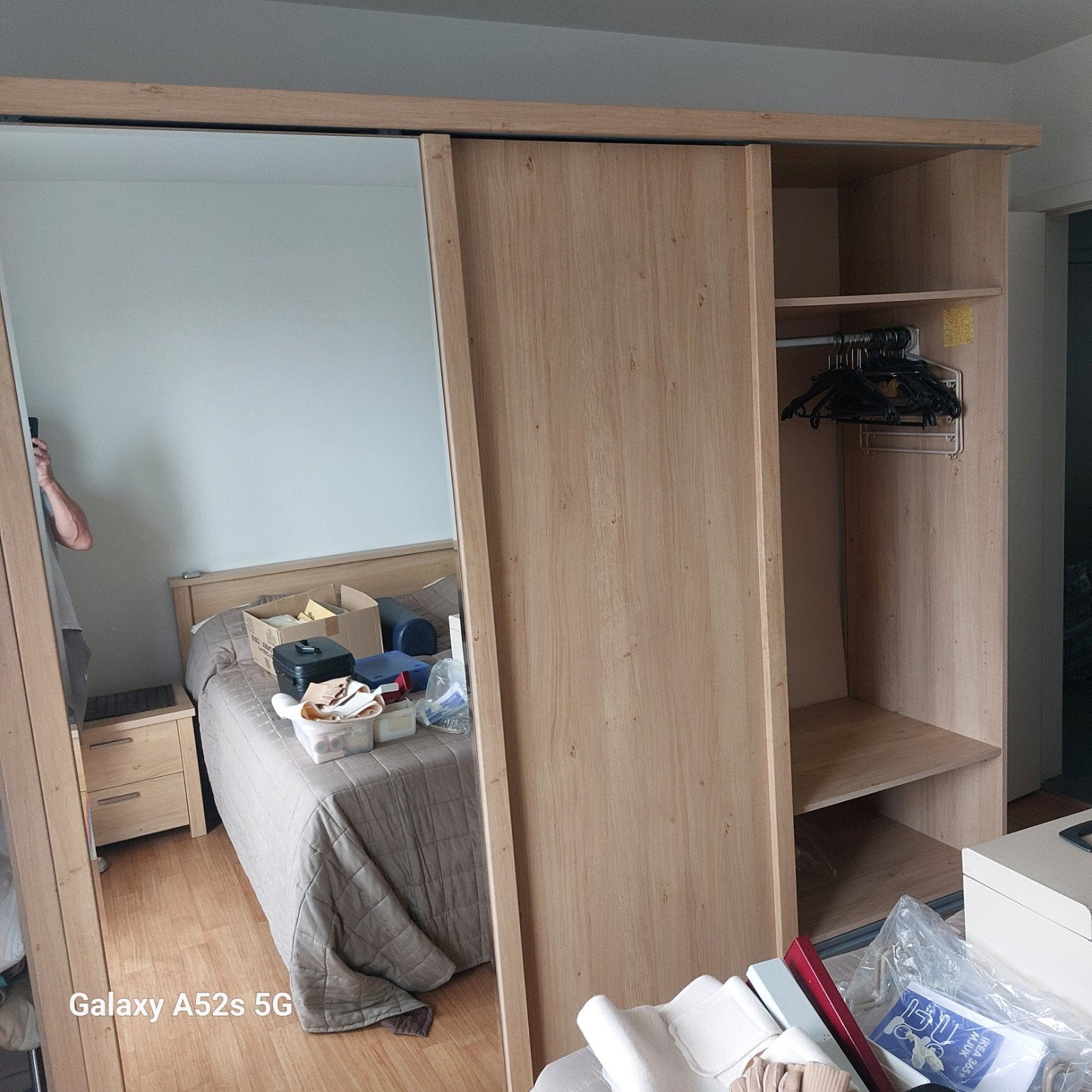 slaapkamer, Huis en Inrichting, Ophalen, Gebruikt, Tweepersoons, Modern licht hout