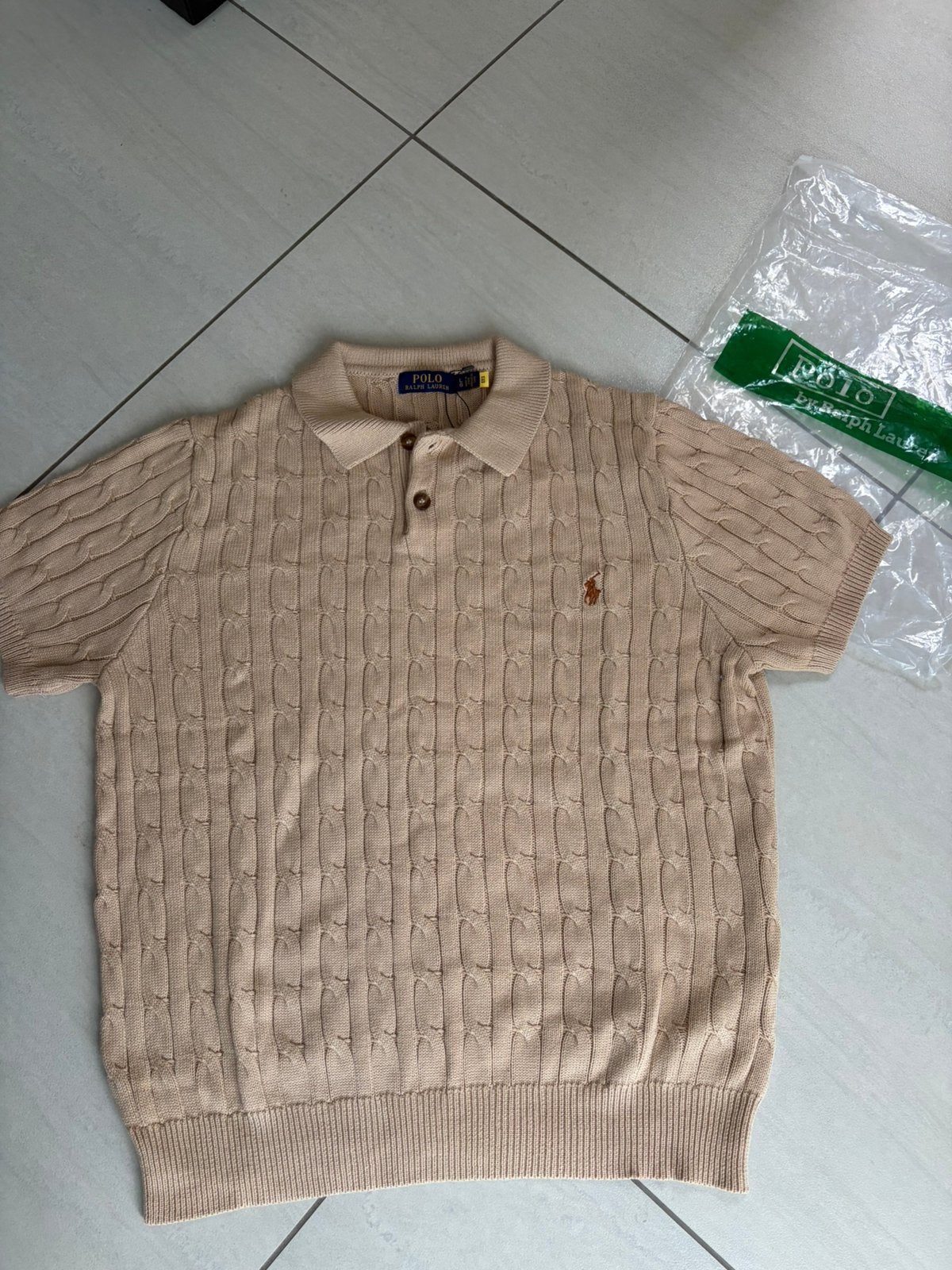 Ralph lauren polo beige maat L nieuw met lables, Ophalen of Verzenden, Nieuw, Beige