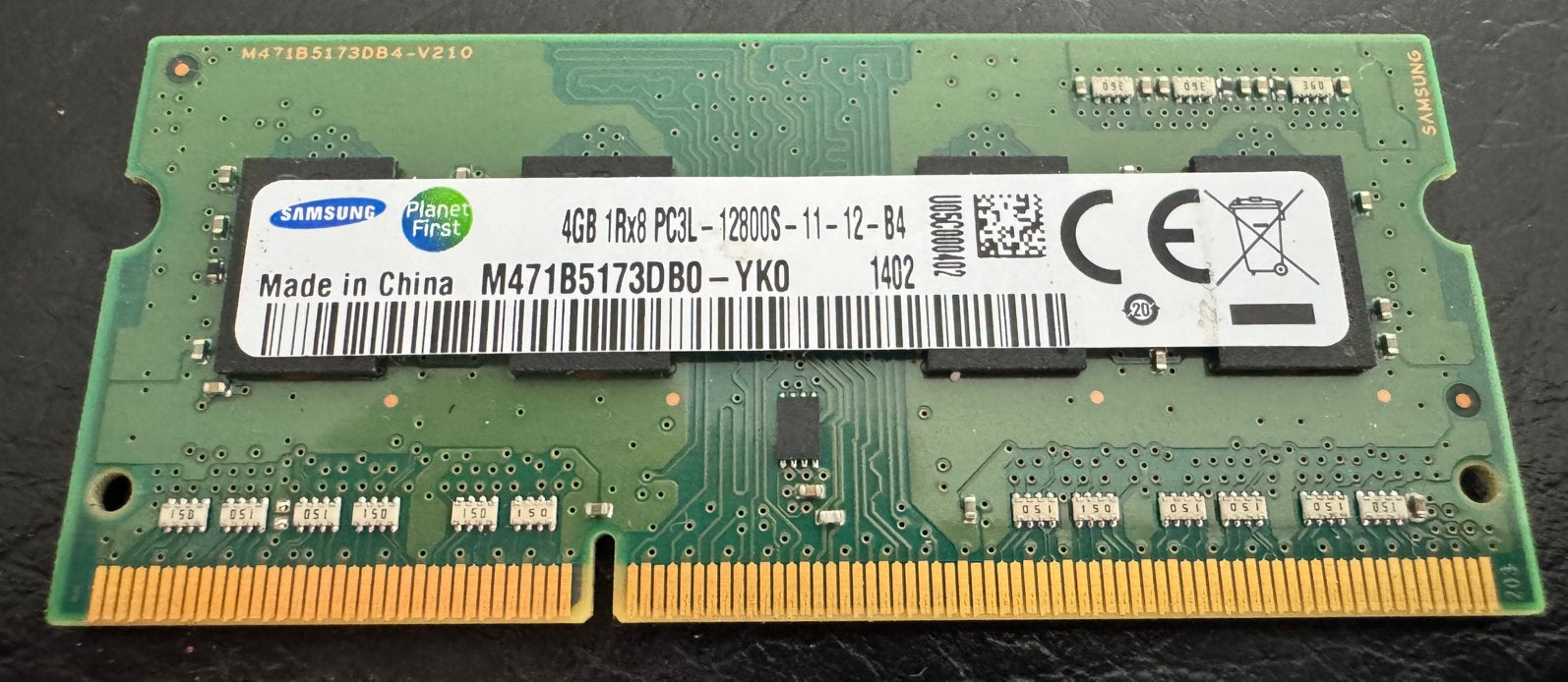 Samsung 4GB 1Rx8 PC3L - 12800S - 11-12-B4, Computers en Software, RAM geheugen, Ophalen of Verzenden, Zo goed als nieuw