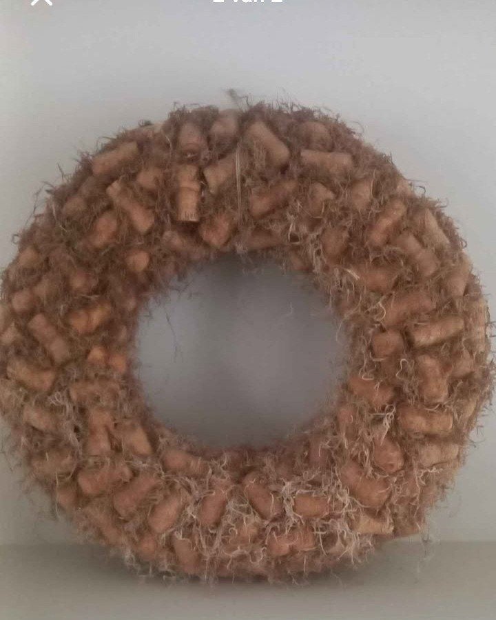 krans in kurk  en bollen in kurk, Huis en Inrichting, Ophalen, Nieuw, Krans, Natuurlijk materiaal