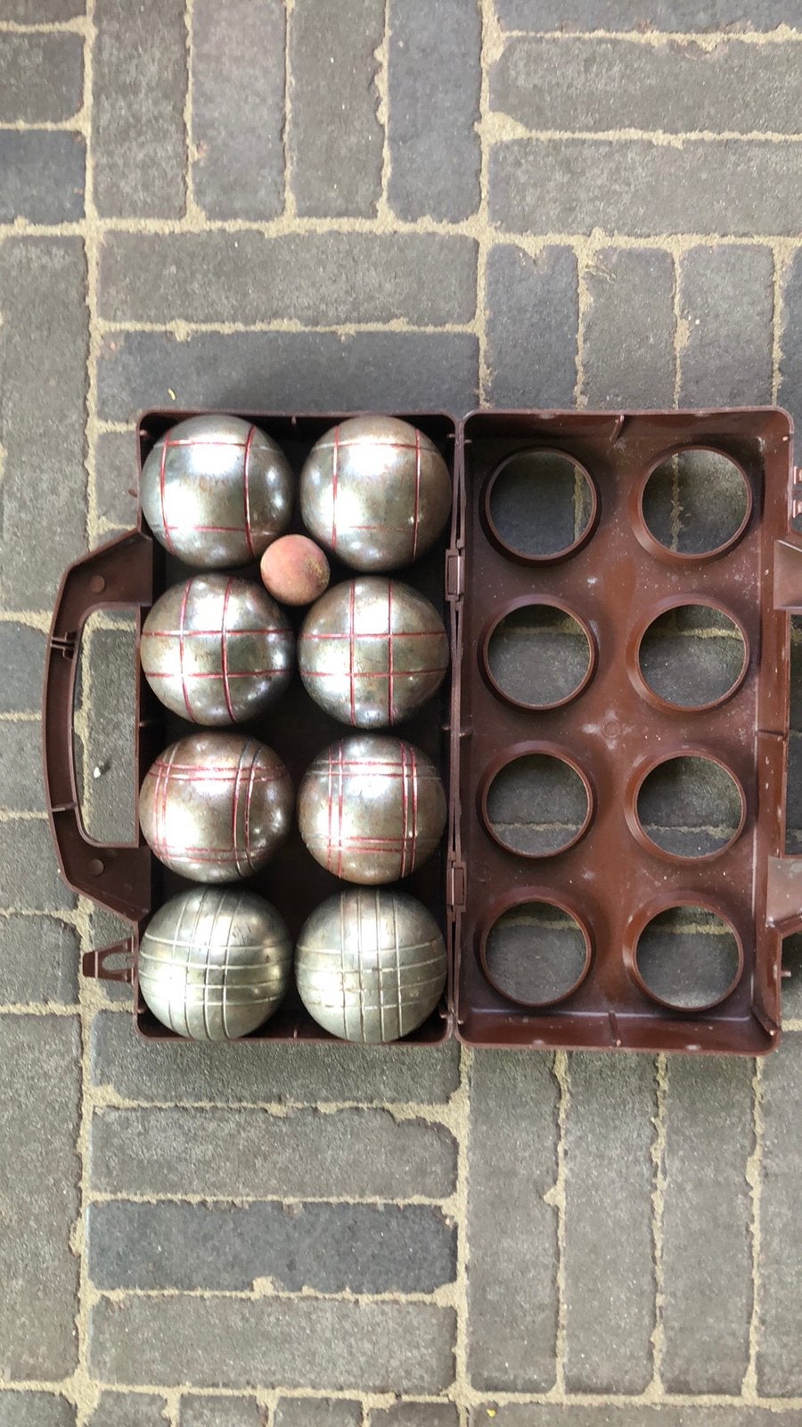 Set ijzeren petanqueballen (4 x2 stuks ), Enlèvement, Utilisé