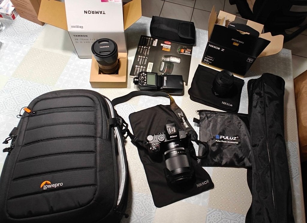 Nikon fotoset, TV, Hi-fi & Vidéo, Batterie, Comme neuf, Enlèvement, Appareil photo hybride