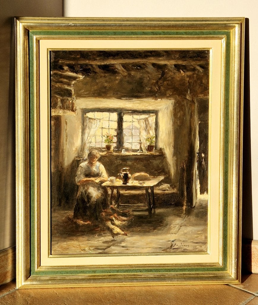 Armand JAMAR 1870-1946, gedateerd 1896, Ophalen of Verzenden, Gedateerd, Doek