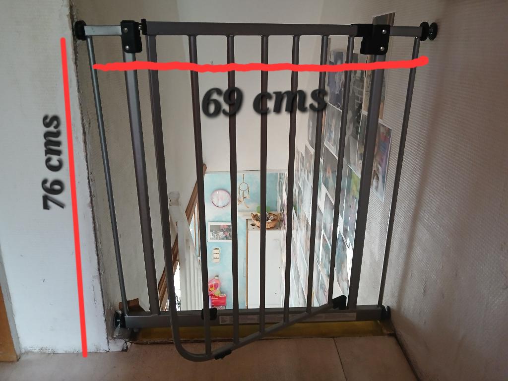 Barrière intérieure pour enfant ou animal, Enlèvement, Comme neuf, Métal ou Fer, Barrière de sécurité