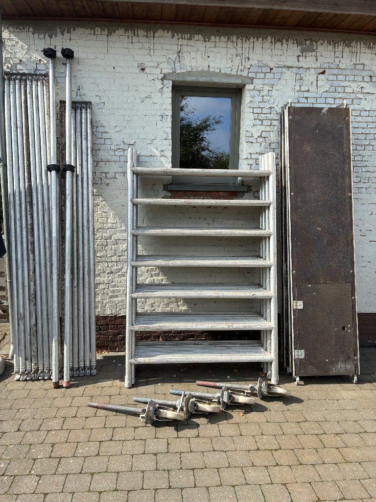 Aluminium rolstelling., Enlèvement, Comme neuf, Échafaudage fixe ou roulant, 5 mètres de hauteur ou plus