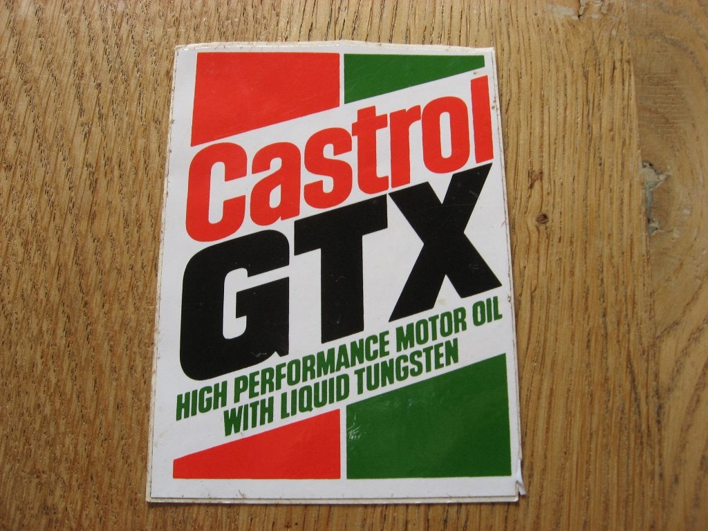 Sticker Castrol GTX Motor Oil 8 x 11 cm, Verzamelen, Ophalen of Verzenden, Nieuw, Bedrijf of Vereniging