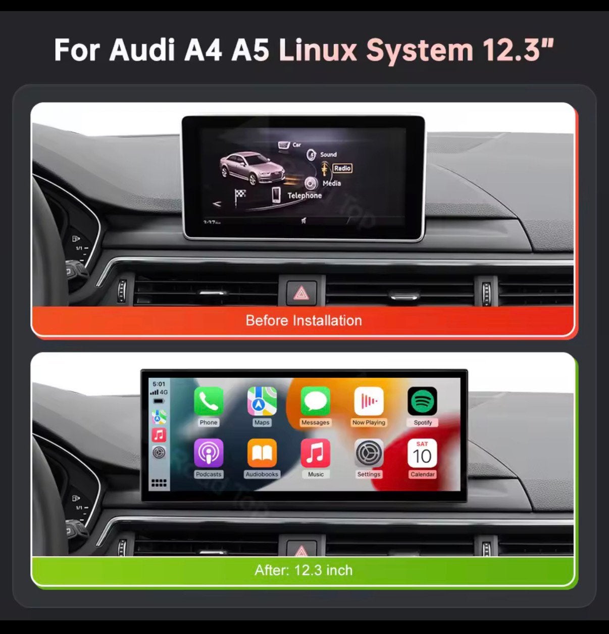2 screens !! 12.3” plus co-piloot scherm, Informatique & Logiciels, Logiciel Navigation, Comme neuf, Enlèvement