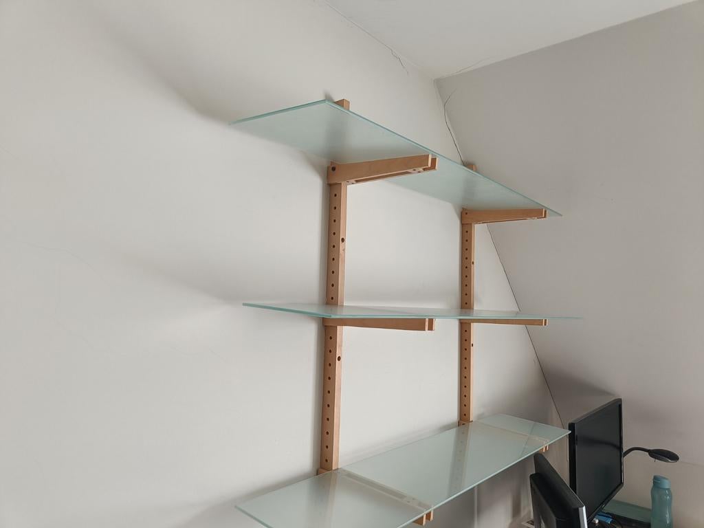 Schap met 3 glazen legplanken, Enlèvement