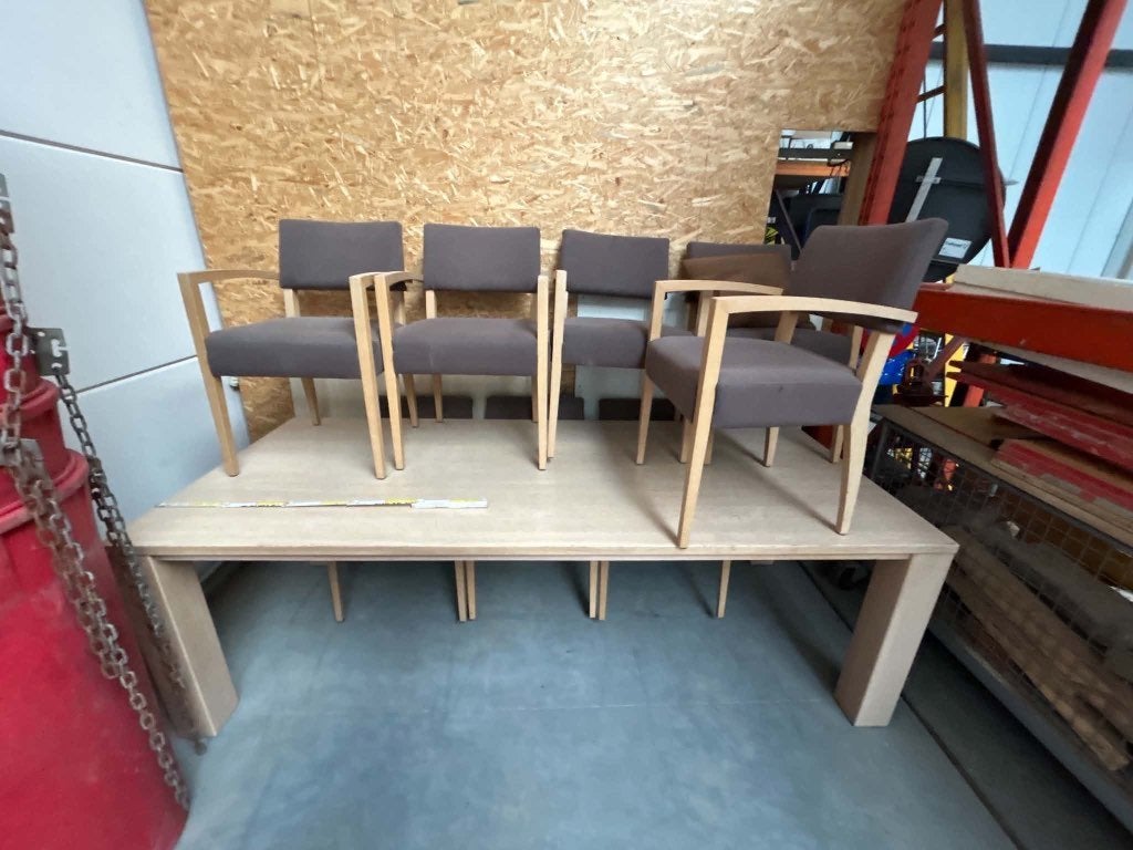 Tafel met 8 stoelen, Ophalen, Gebruikt, 200 cm of meer, 50 tot 100 cm