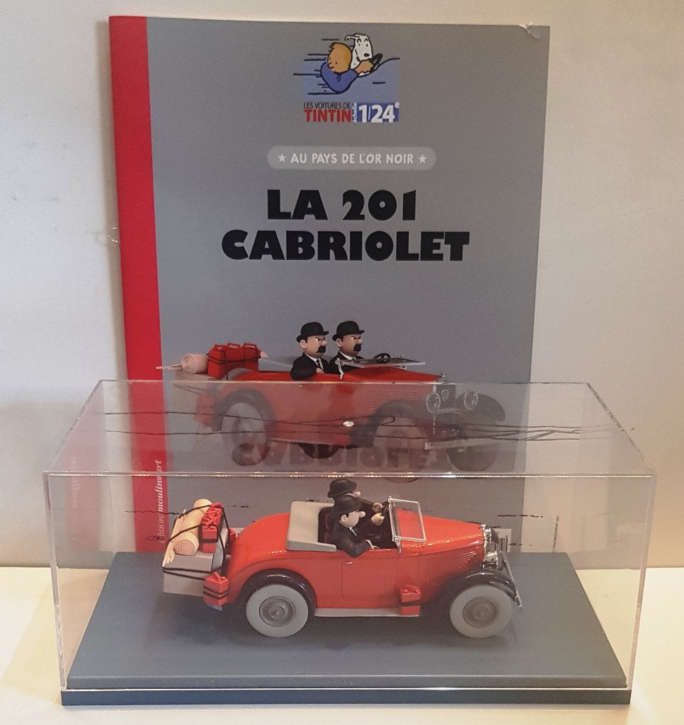 Voitures Tintin 1/24 N56, la Peugeot 201 cabriolet », Collections, Envoi, Tintin, Neuf, Statue ou Figurine