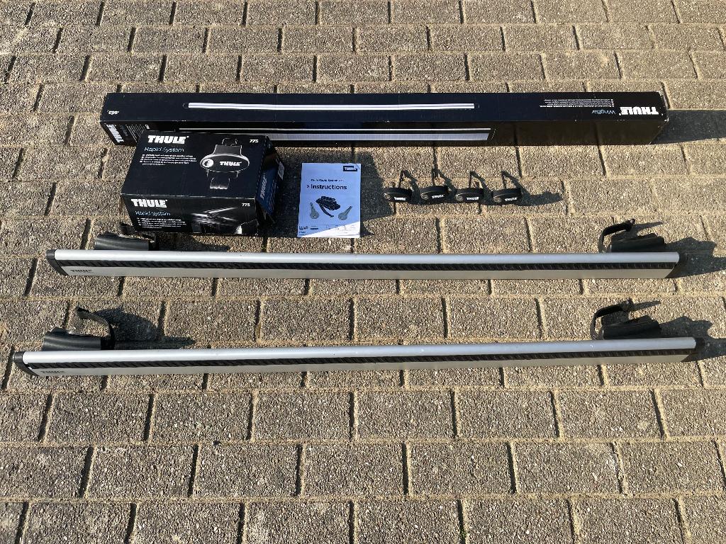 Barres de toit Thule Rapid System 775 + Wingbar 962, Enlèvement, Utilisé