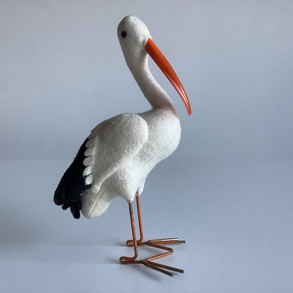 Zeldzame Steiff ooievaar “Adebar”, Antiek en Kunst, Ophalen of Verzenden
