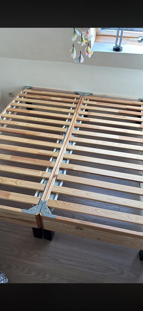 2x enkel bed, of te plaatsen als dubbel. Zo goed als nieuw!!, Ophalen, Zo goed als nieuw