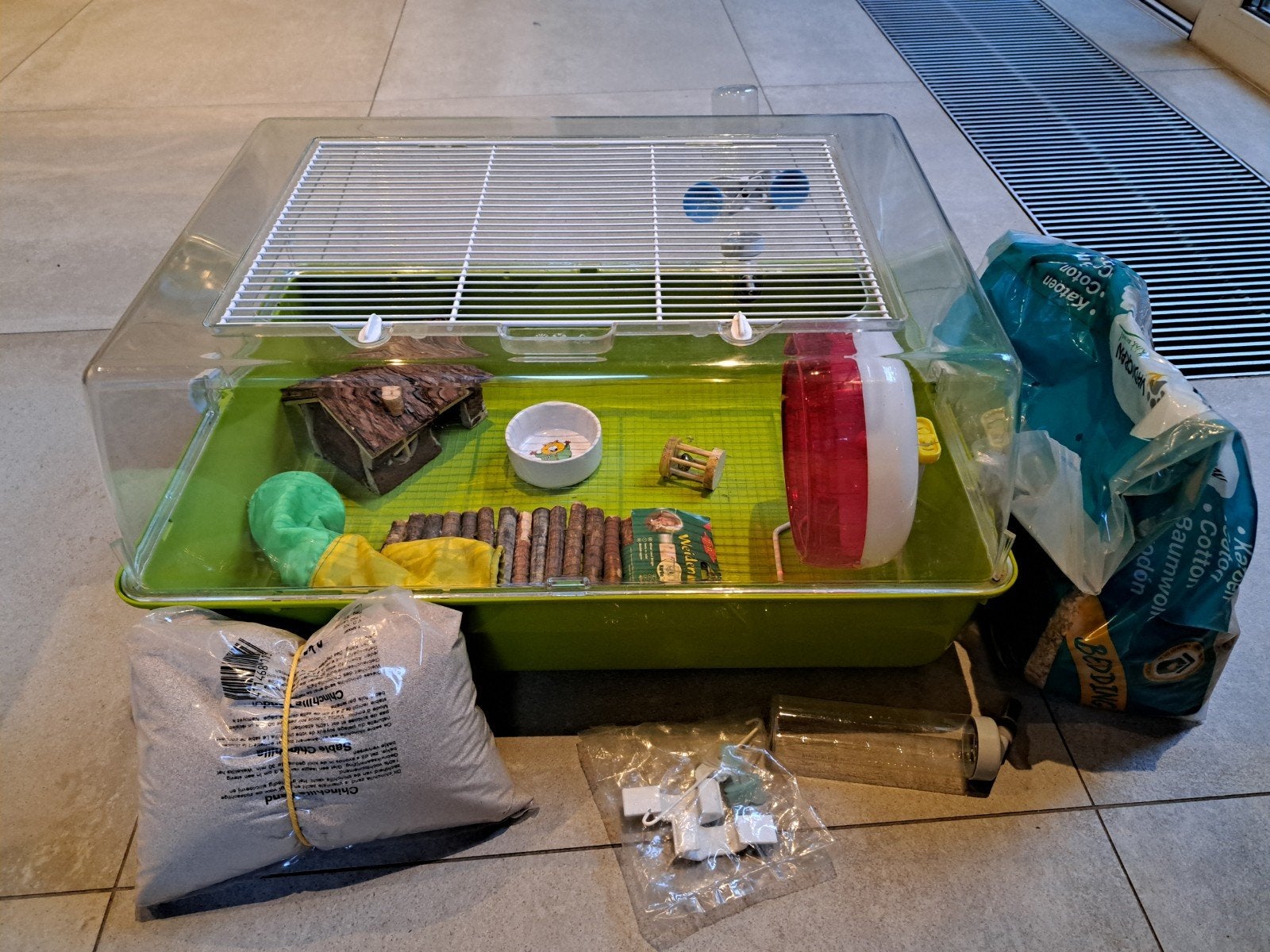 hamsterkooi met alle toebehoren, Dieren en Toebehoren, Ophalen, Hamster