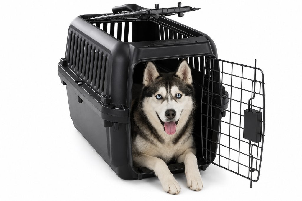 Cage de transport noire Naomi, Animaux & Accessoires, Boîtes de transport, Neuf, Enlèvement ou Envoi