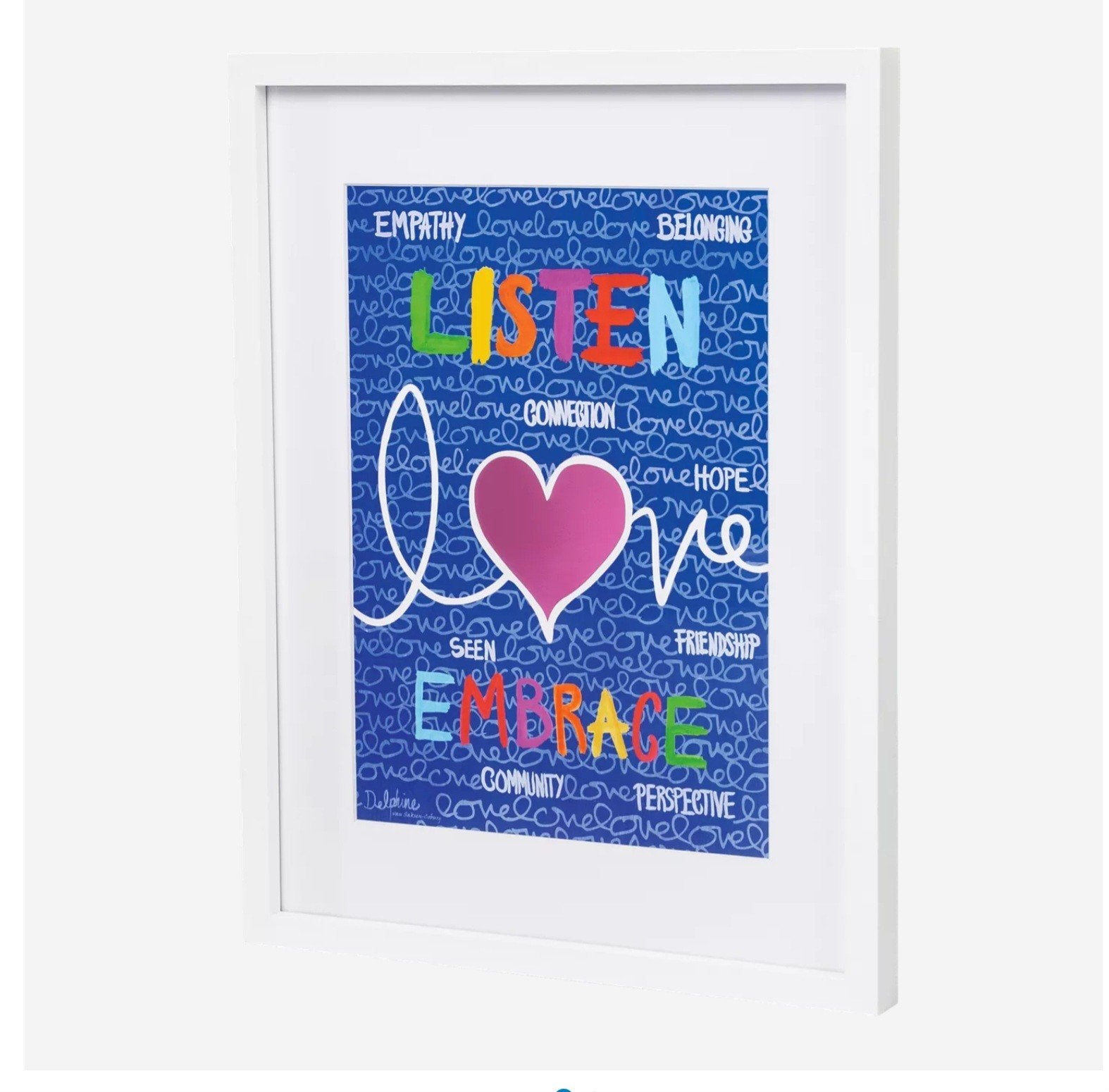 Boël Delphine "warme William listen love embrase", Antiek en Kunst, Verzenden