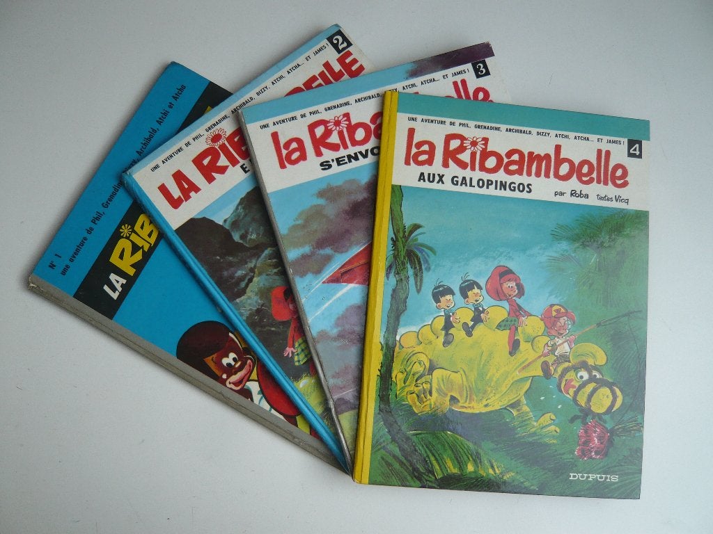 Bd LA RIBAMBELLE tomes 1 à 4 (EO tbe) de ROBA, Gelezen, Ophalen of Verzenden, ROBA / VICQ, Meerdere stripboeken