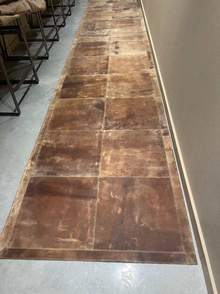 Tapijt: exclusieve lederen loper, Ophalen, Nieuw, 200 cm of meer, 50 tot 100 cm