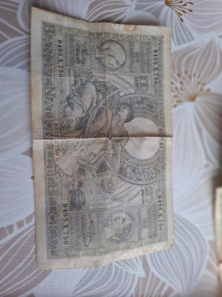 Ancien billet de 20 100 francs belges, année 1942, Timbres & Monnaies, Enlèvement ou Envoi