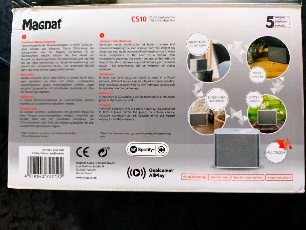 NIEUWE Magnat  CS10 Multiroom WLAN speaker - ongebruikt !!, Magnat, Overige typen, Nieuw, Ophalen of Verzenden