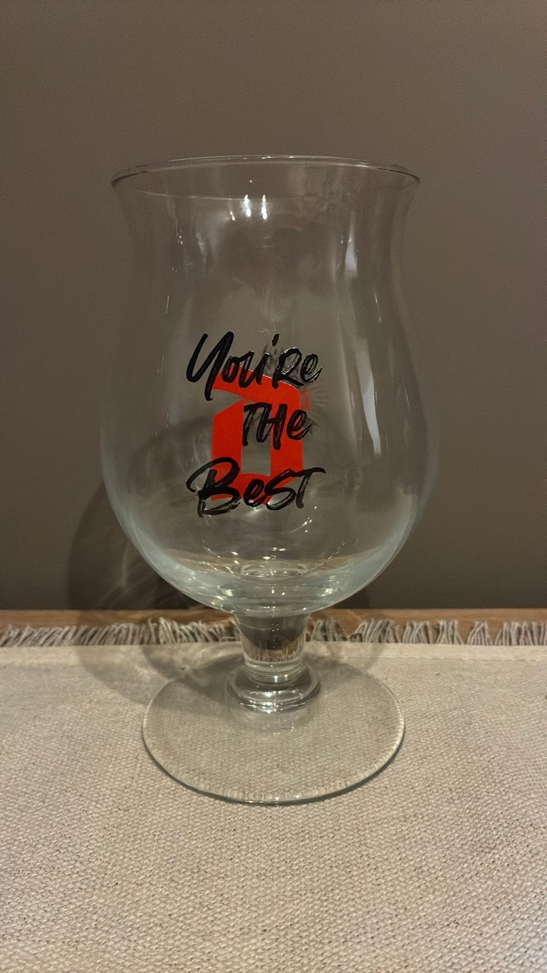 Duvel glas: You’re The Best, Verzamelen, Ophalen of Verzenden, Zo goed als nieuw, Glas of Glazen, Duvel