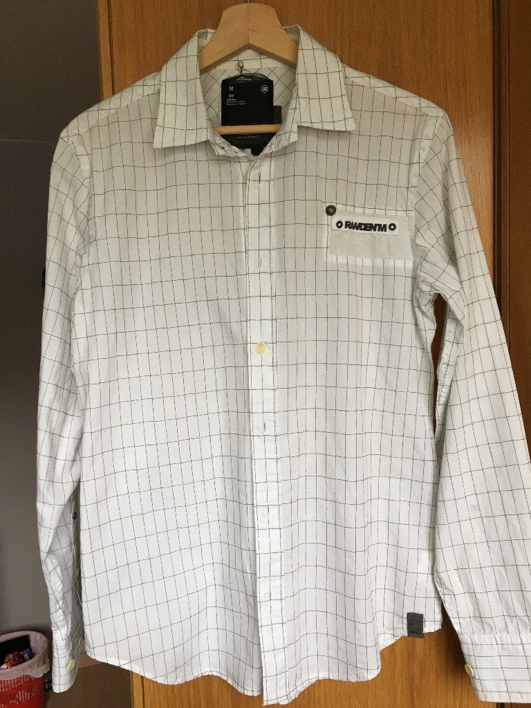 Hemd G-star Raw wit geruit maat M, G Star RAW, Wit, Zo goed als nieuw, Halswijdte 39/40 (M)
